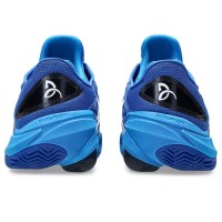 Tenis Asics Court FF 3 Novak Clay Azul Preto Prateado