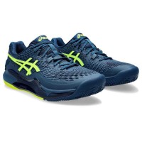 Sneakers Asics Gel Resolution 9 Blu Mako Giallo - TERRA BATTUTA