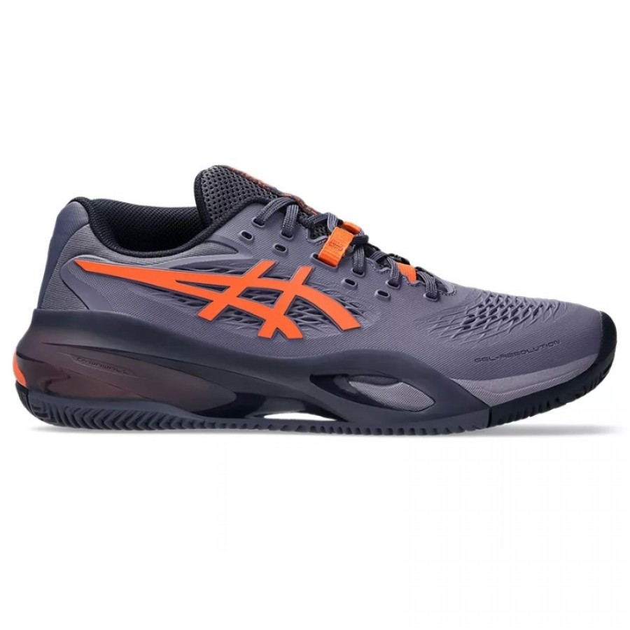 Tenis Asics Gel Resolution X Clay Cinza Roxo Laranja