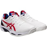 Scarpe Asics Soluzione Velocità FF 2 Argilla L.E. Bianco Rosso Classico - Barata Oferta Outlet