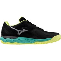 Mizuno Wave Enforce Court Clay Black White Lime Sneakers