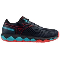 Mizuno Wave Enforce Tour 2 Padel Black Blue Red Sneakers