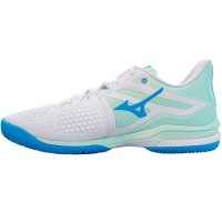 Mizuno Wave Exceed Tour 6 Clay White Blue Women''s Sneakers