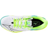 Sapatilhas Mizuno Wave Exceed Tour 6 Clay Branco Preto Lima para Mulher