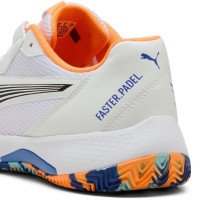 Puma Nova Court Blanc Orange Noir Baskets