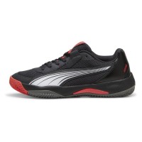 Tenis Puma Nova Court Cinza Escuro Preto Vermelho