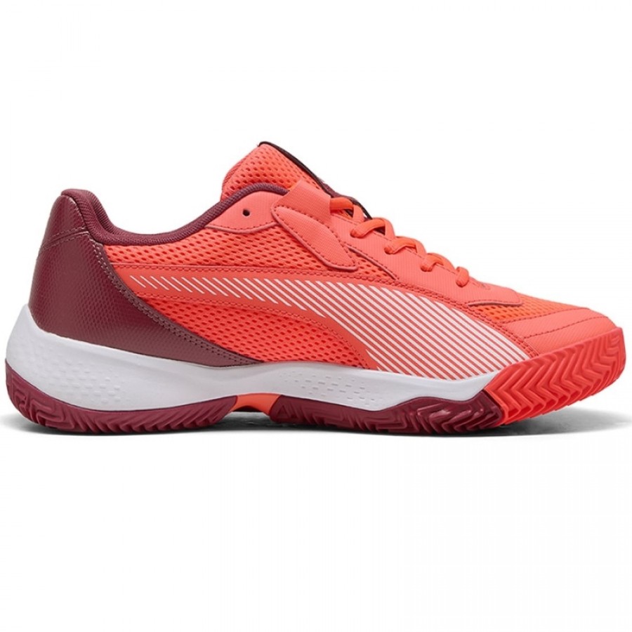 Puma Nova Court Red Bordeaux White Sneakers