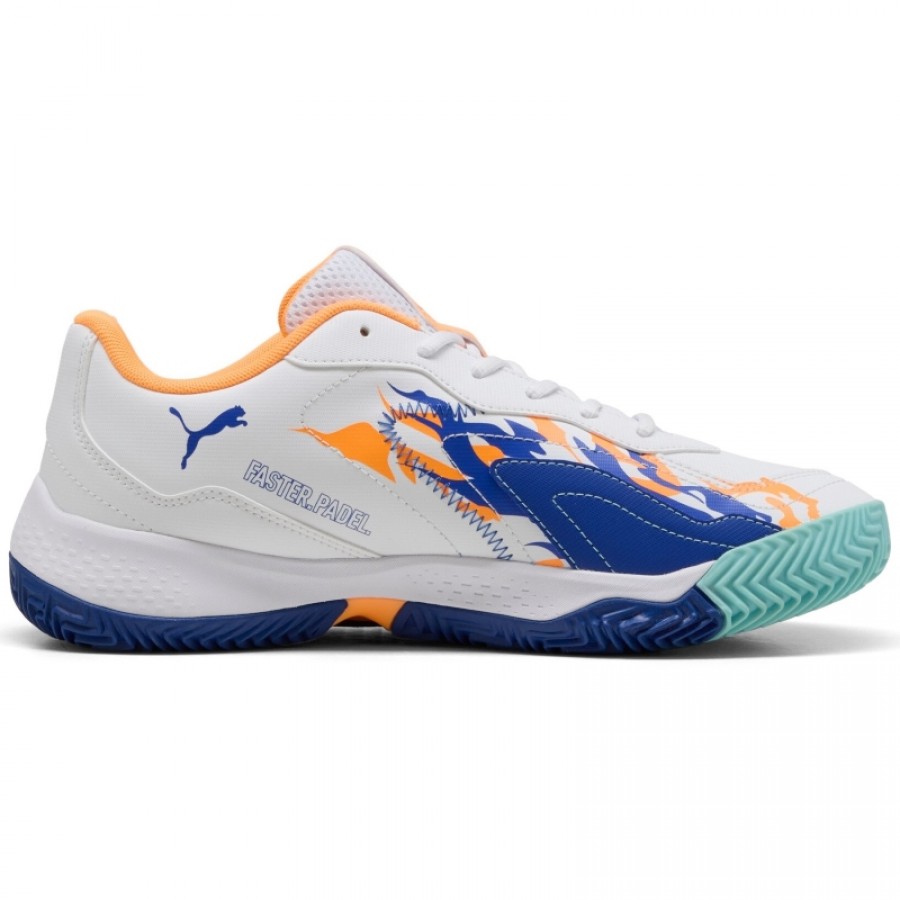 Puma Nova Smash Blanc Bleu Orange Baskets