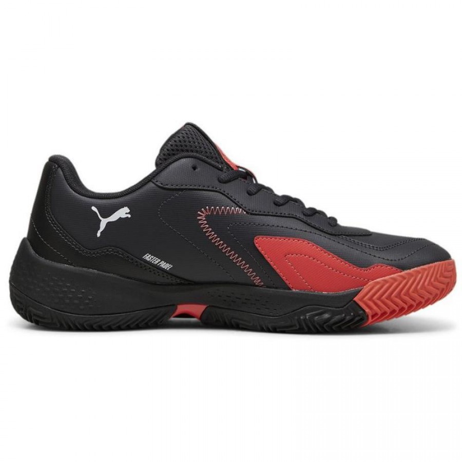 Zapatillas Puma Nova Smash Gris Oscuro Negro Rojo